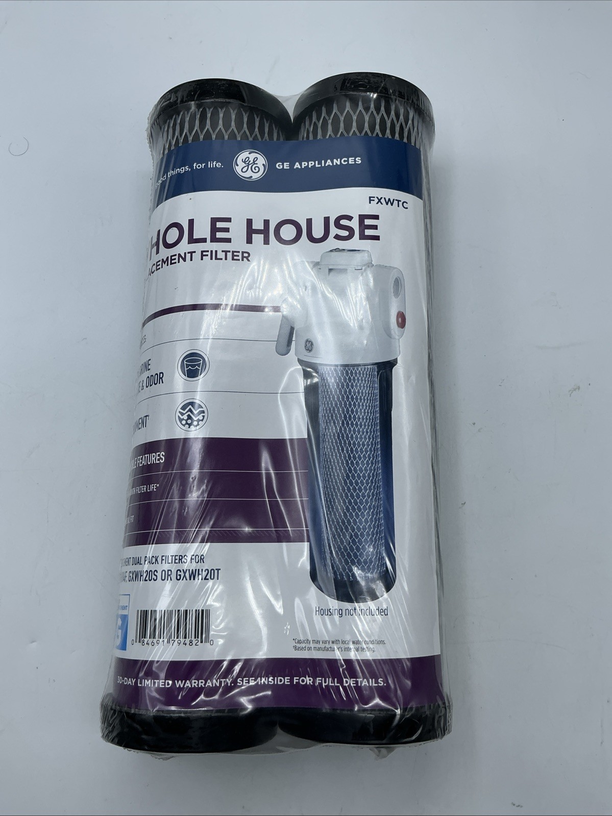GE SmartWater FXWTC 5 Micron Standard 10 x 2.5 Inch Sediment Filter 2 Pack