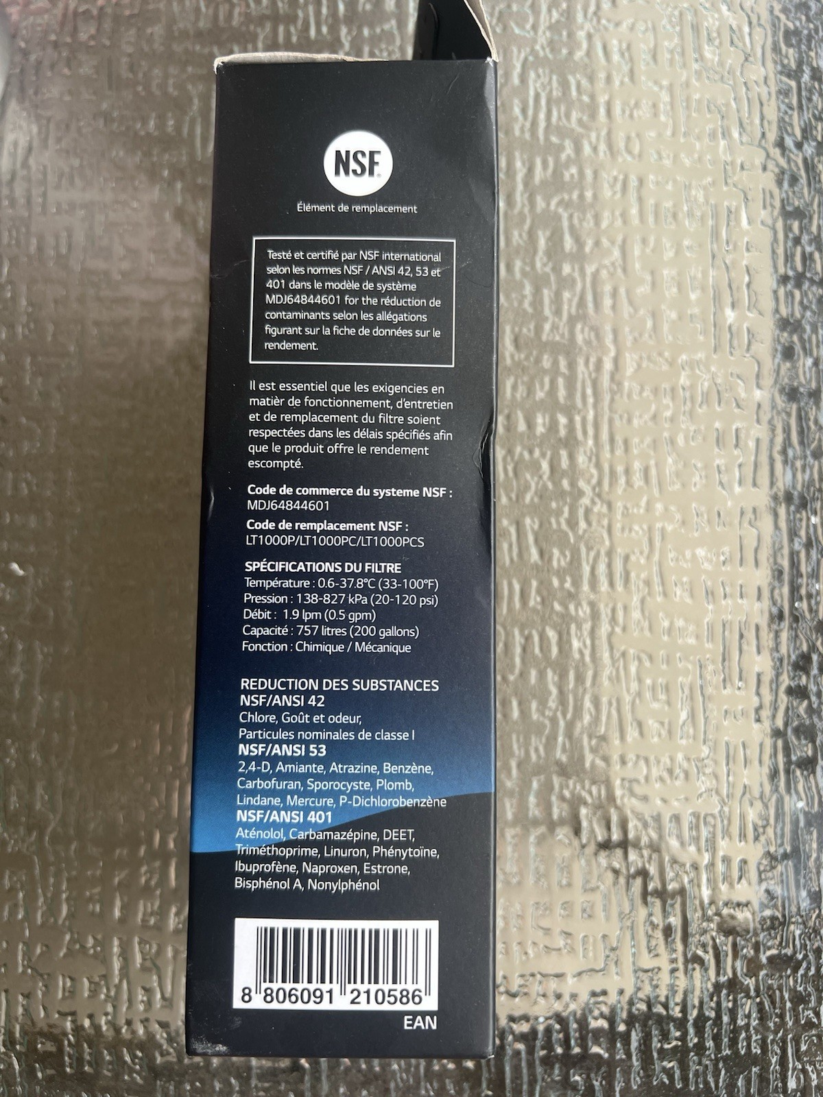 LG Water Filter Replacement Cartridge LT10000P/PC/PCS Brand New Sealed