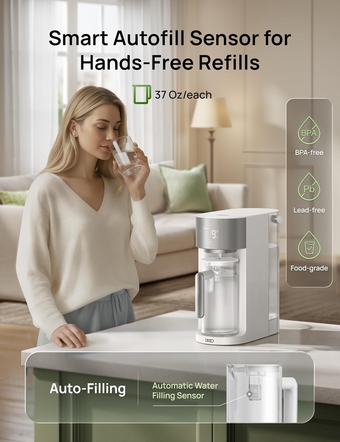 Reverse Osmosis Water Filter Countertop, RO Filtration System, 3:1 Pure to Drain
