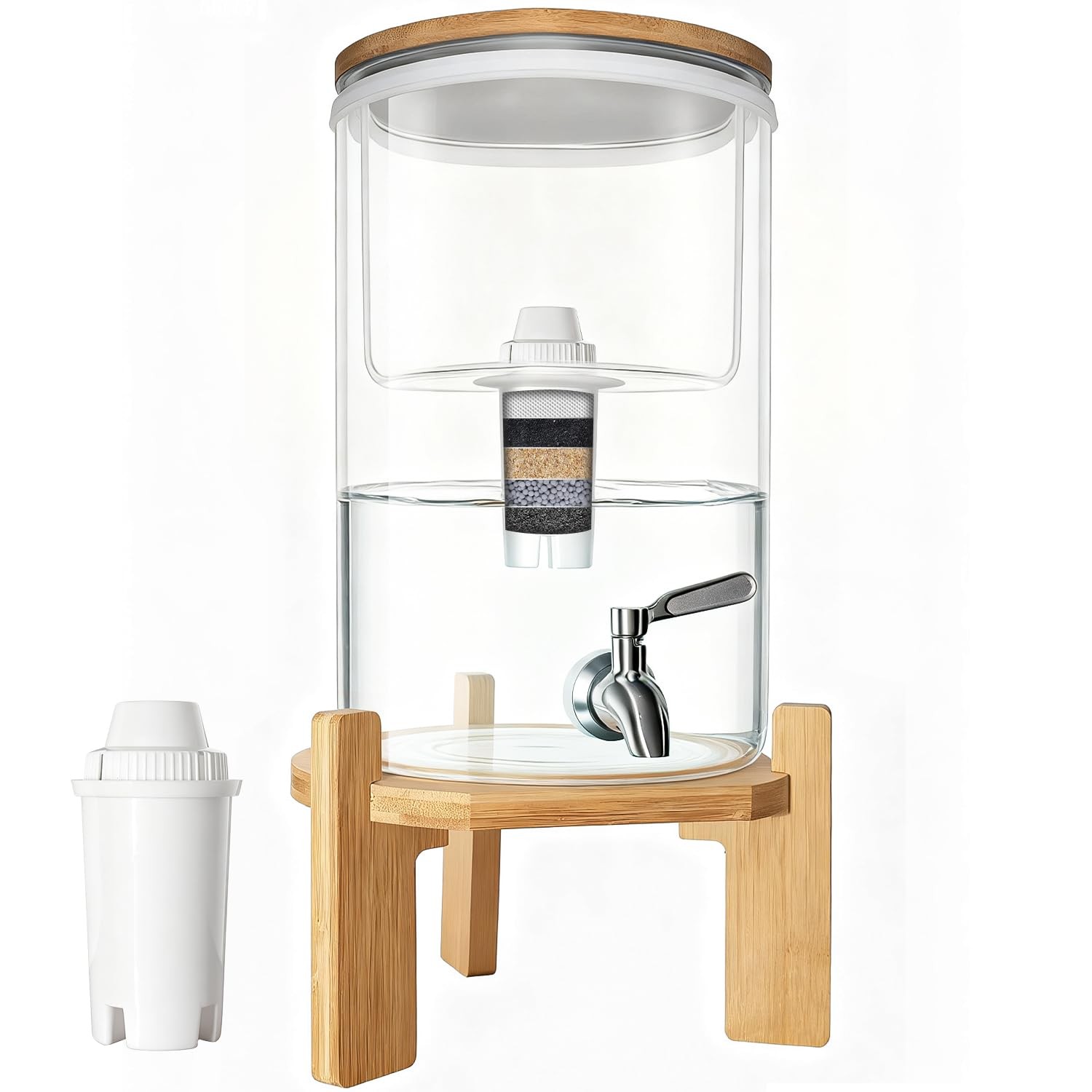 water filter dispenser Countertop water purifier System 2.1 Gallon Glass wate…