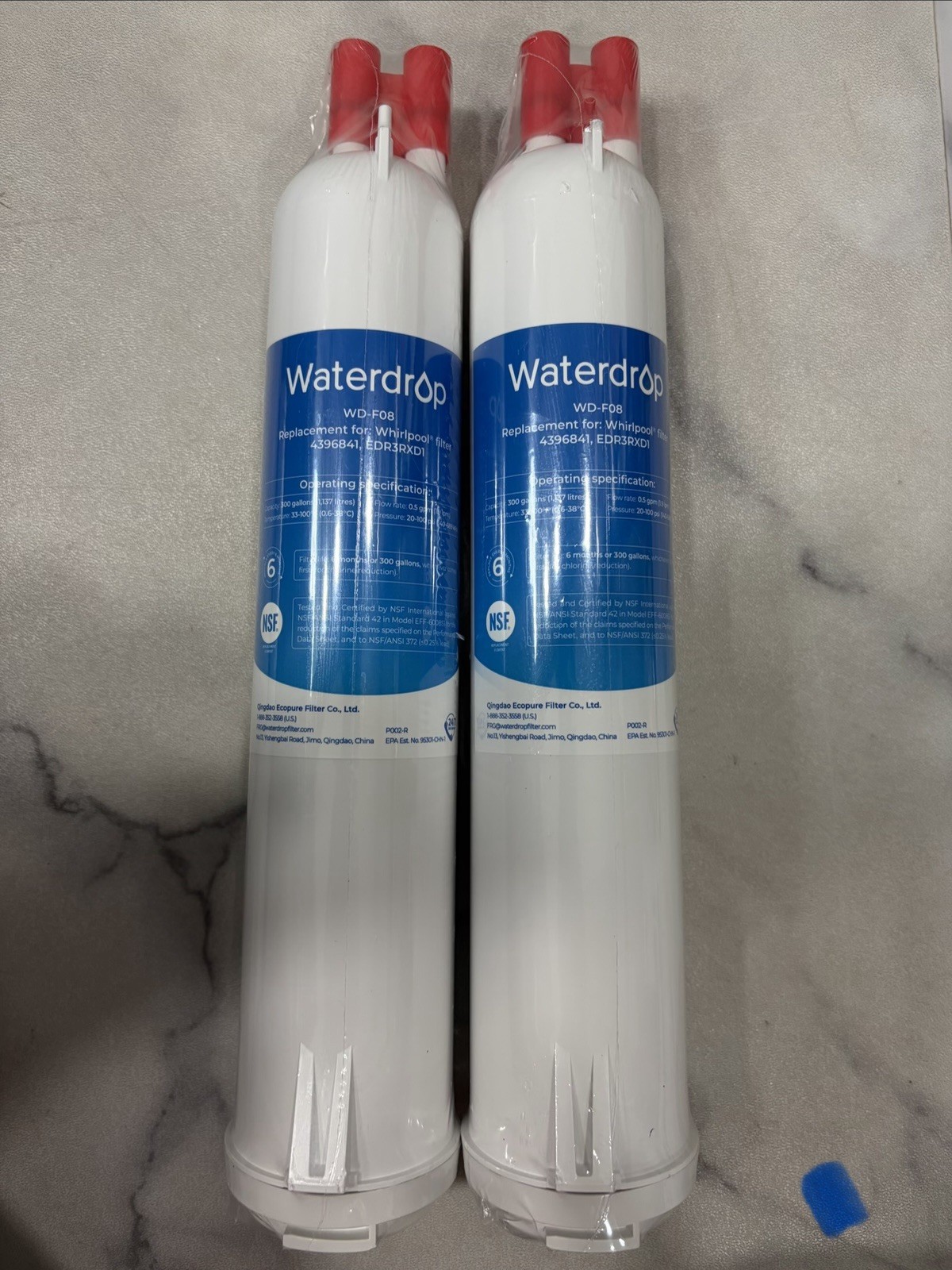 Refrigerator Water Filter Replacement WD-F08 Pack of 2