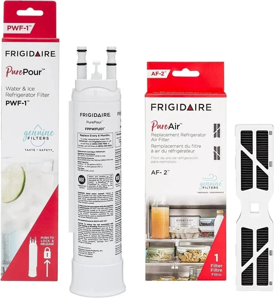 Frigidaire PWF-1 FPPWFU01 Water Filter & PureAir AF-2 FRGPAAF2 Air Filter