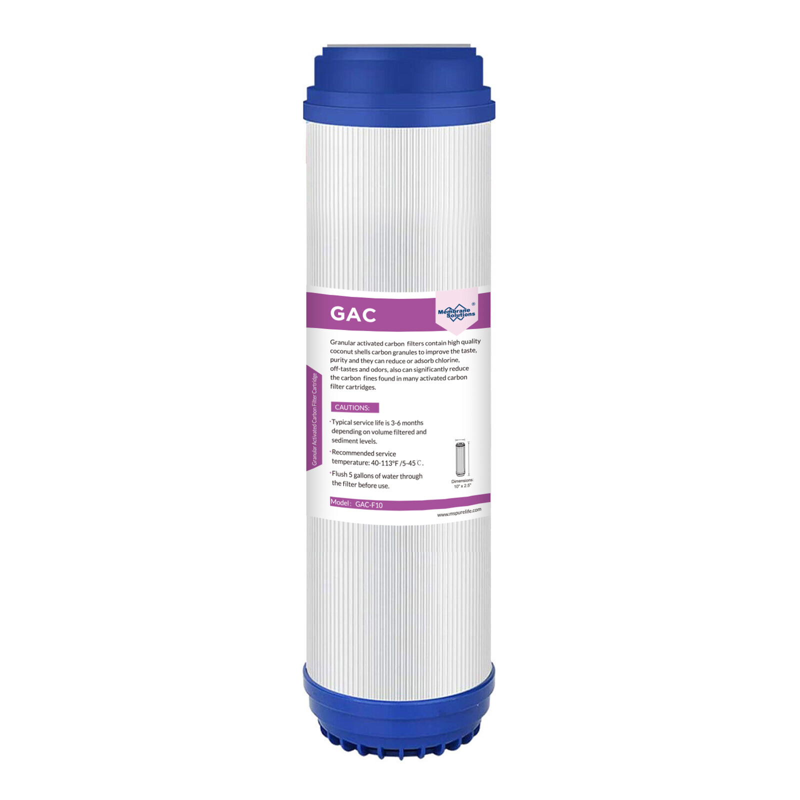 3X 10″x2.5″ PP+CTO+GAC Water Filter Sediment Cartridges for 3 Stage Filteration