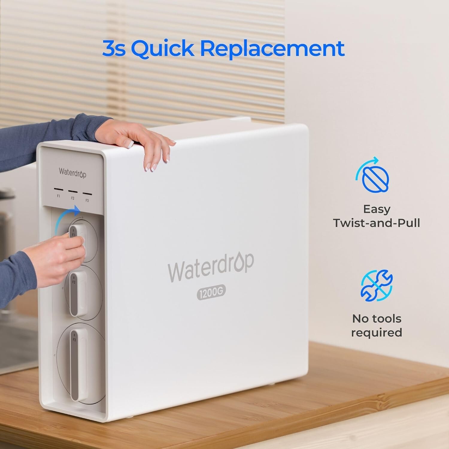 Waterdrop WD-F1A Alkaline Mineral pH+ Filter,Replacement for WD-X12-Alkaline