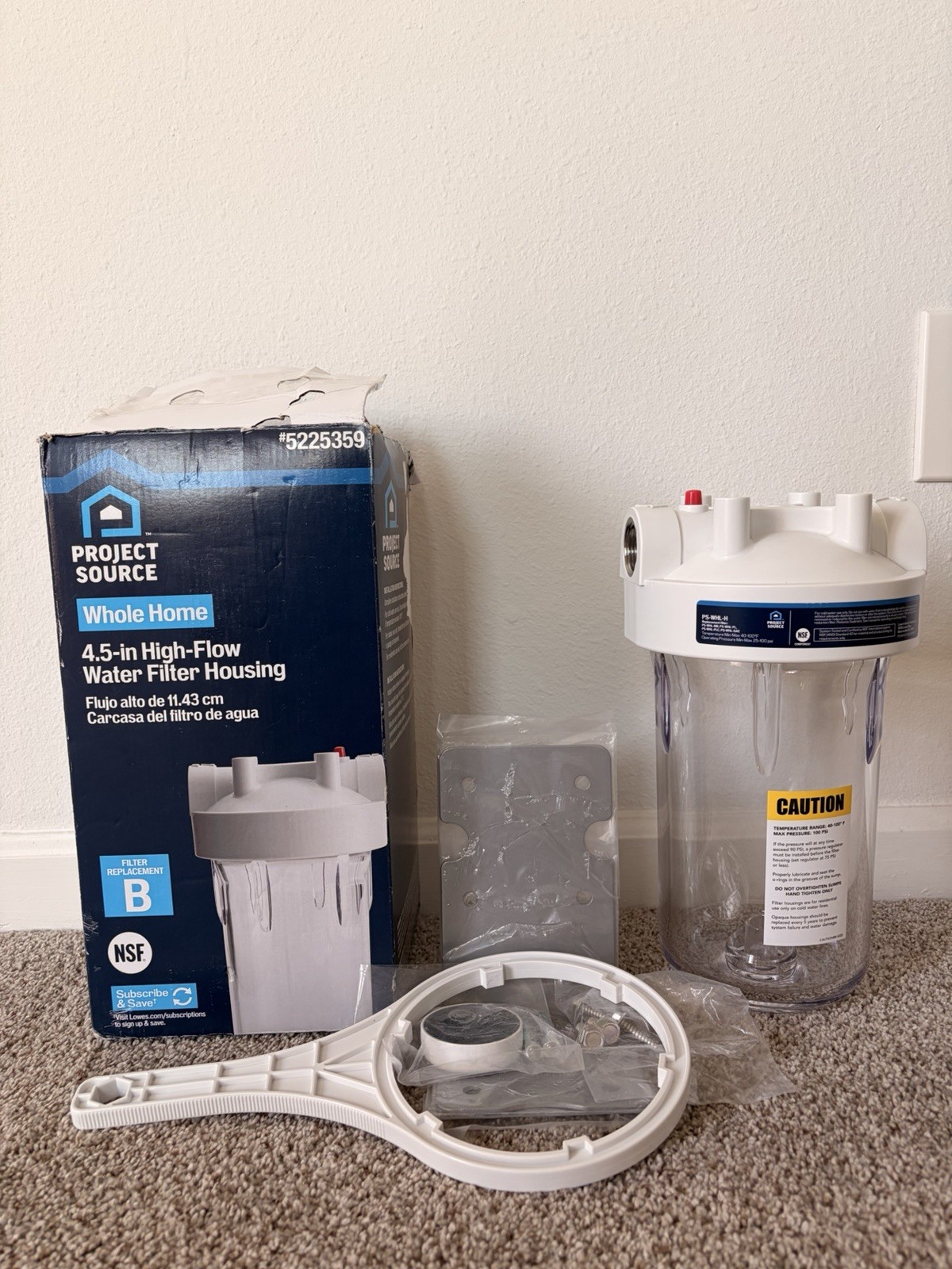 A. O. Smith Single-Stage Whole House Water Filter with Filter Replacement Timer