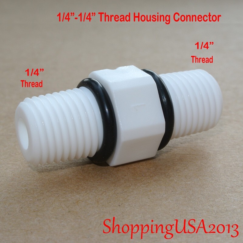 20 Pcs 1/4″-1/4″ Dual Male Straight Fitting Connector For Water Filter Housing