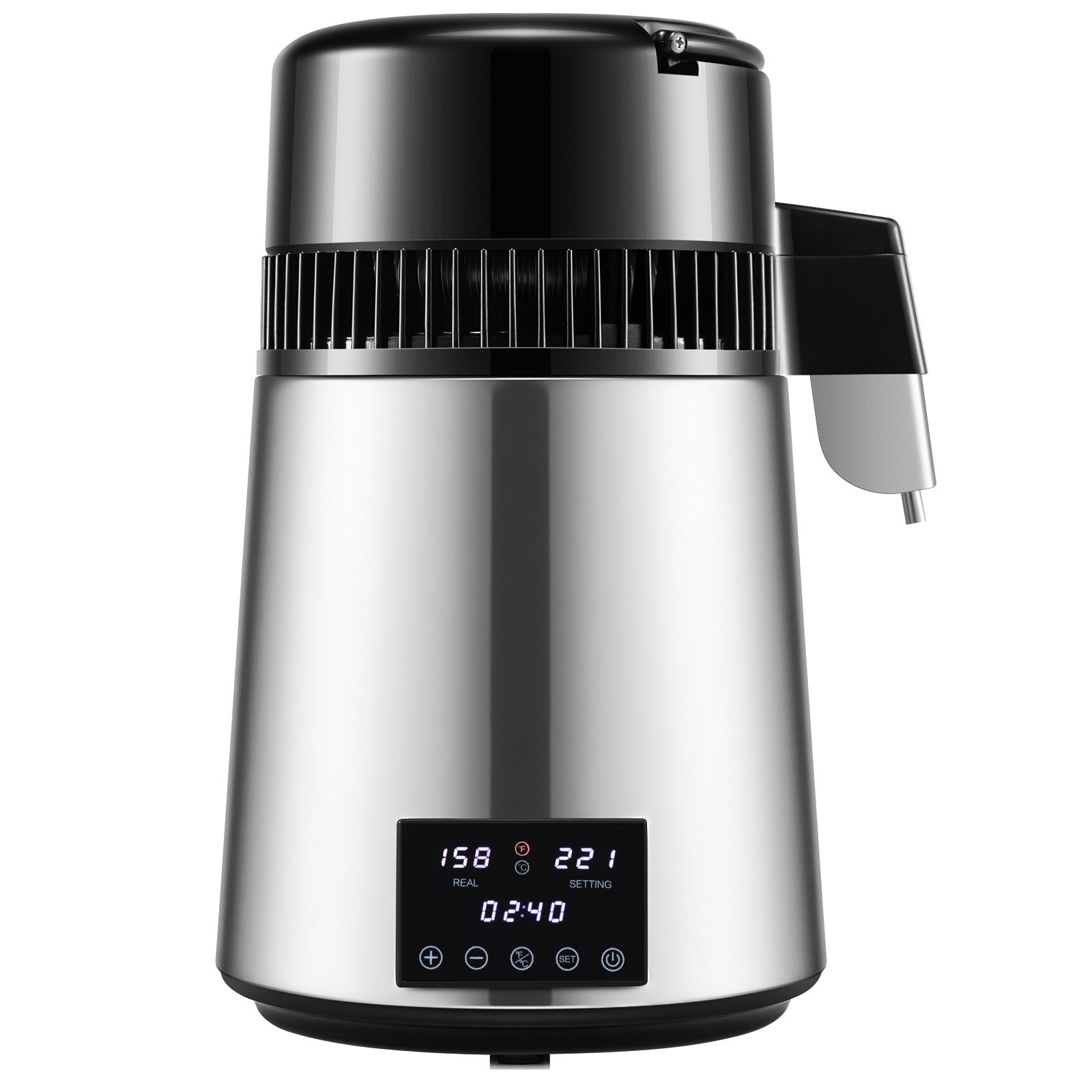Uimoso 4L Water Distiller with Timing and Dual-Temperature Control, Silver