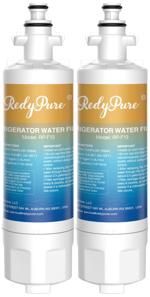 2 Pack Redypure Refrigerator Water Filter Replacement For LG LT700P, ADQ36006101