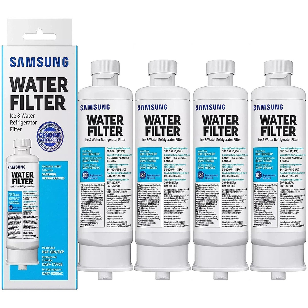 Genuine Samsung DA97-17376B HAF-QIN/EXP Refrigerator Filter 2-8 Pack