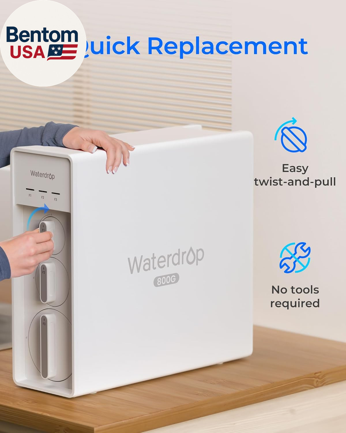 X8-WAN Alkaline Mineral Tankless Reverse Osmosis System, NSF/ANSI 42&58&372 Cert
