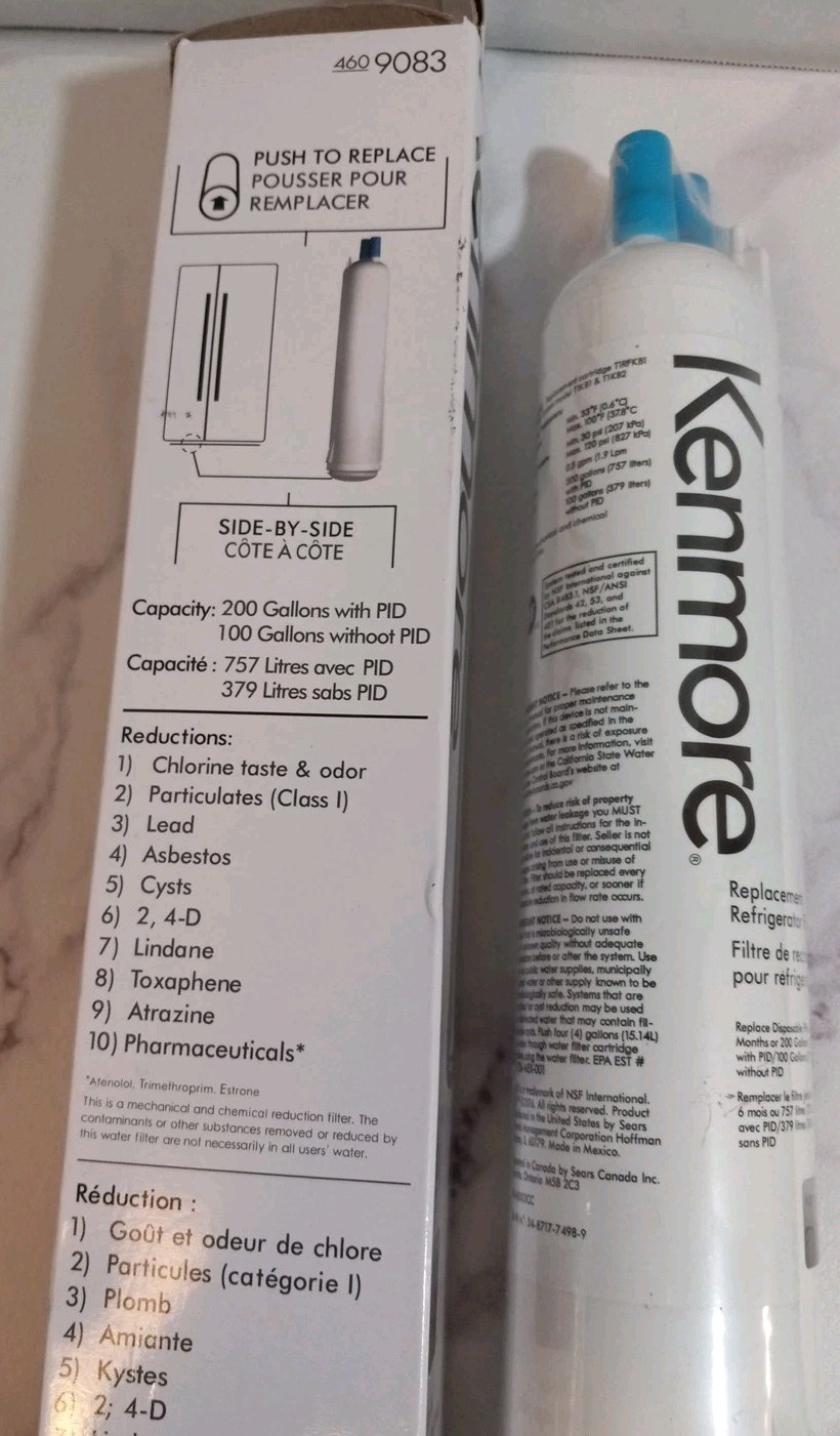 Kenmore Replacement Refrigerator Water Filters 460-9083 New Lot Of 2(1 w/o Box)