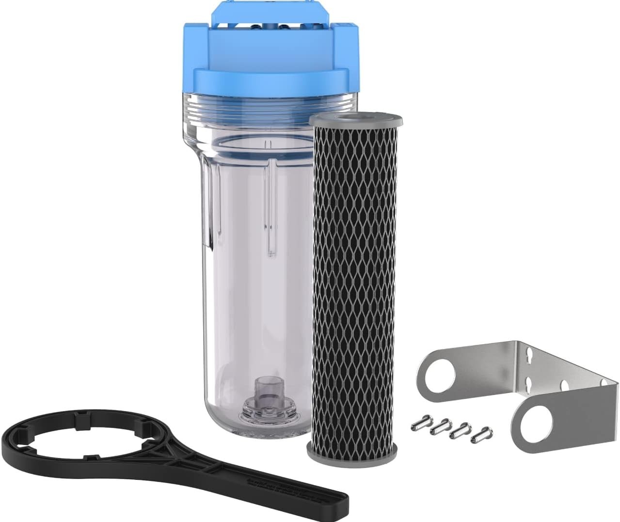 Filter System, 10″ Standard Whole House Water Filtration System with Built-in…