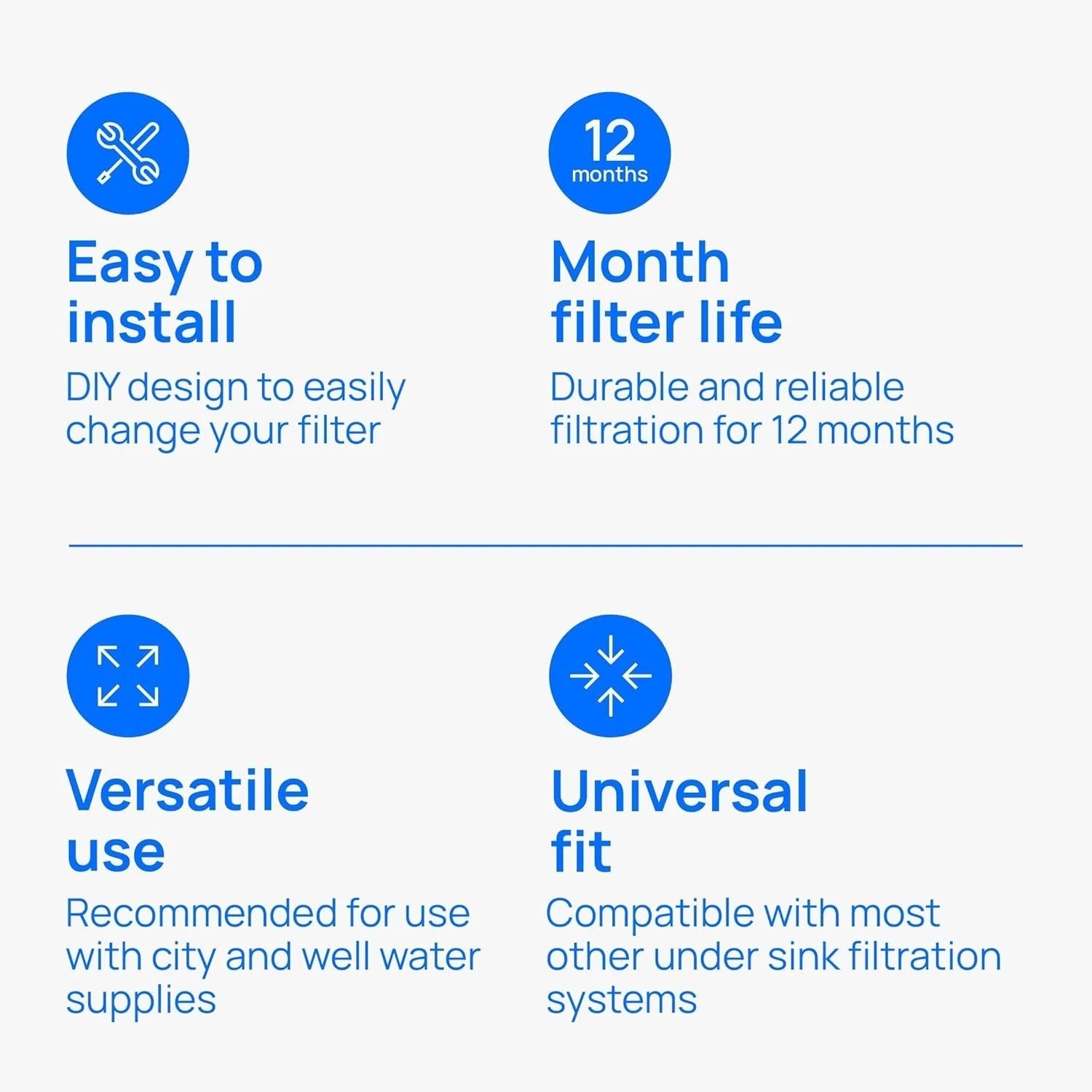 Cleaner Water at Your Tap: Under-Sink Filter with Easy Installation & Durability