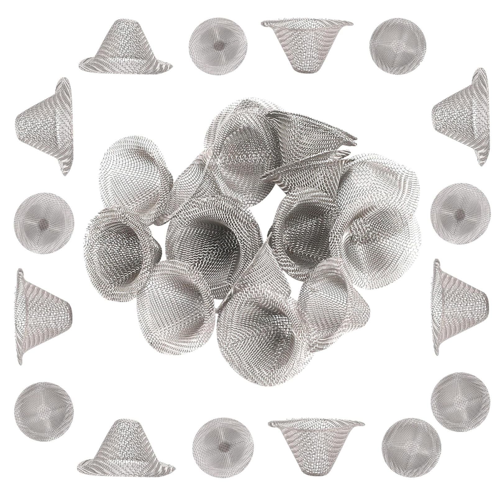 50 Pieces Pipe Screens,1/2 Inch Stainless Steel Bowl Screens Filters Conical …
