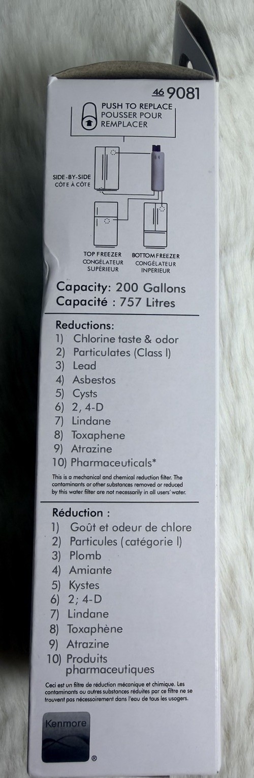 Kenmore 469081 Replacement Refrigerator Water Filter New Open Box