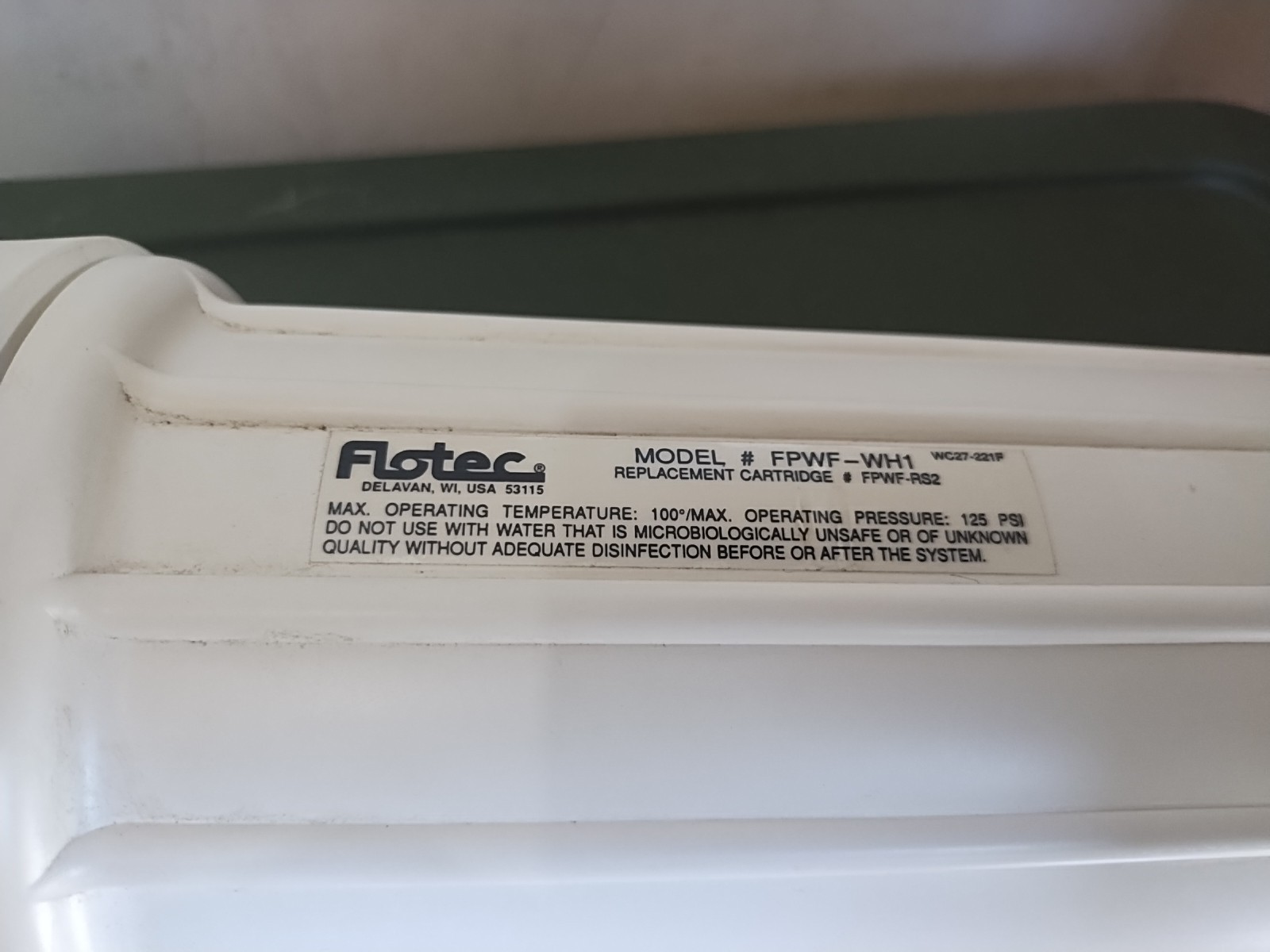 Flotec Water Filter Dirt Rust Sand Sediment Model FPWF WH1 10″X 4″ WC27 221F USA