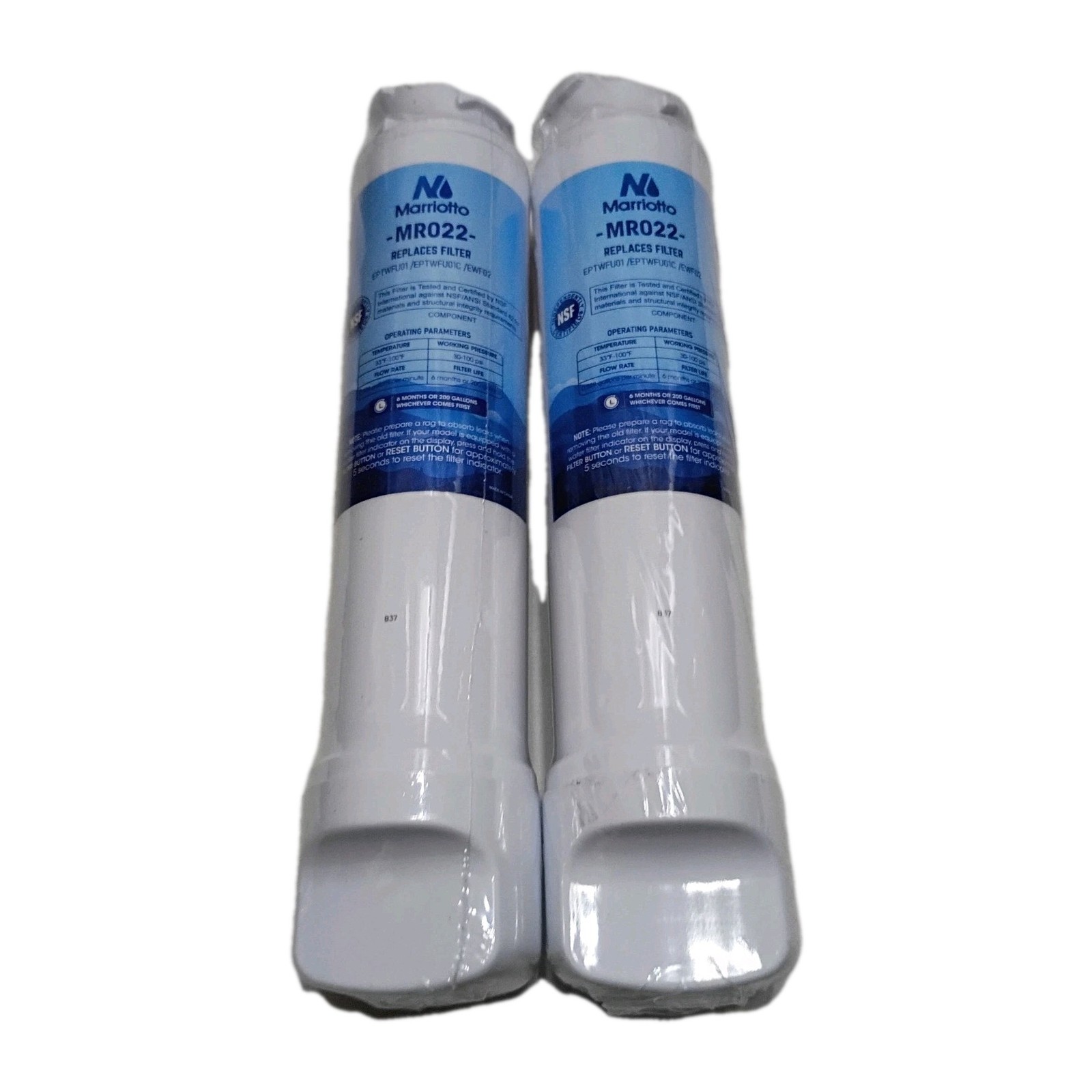 Marriotto MR022 Replacement Water Filter – Pack Of 2 – New Sealed