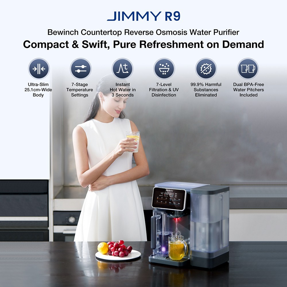 JIMMY R9 Water Filters Reverse Osmosis Water Purifier 3s Heating 7 Temperature