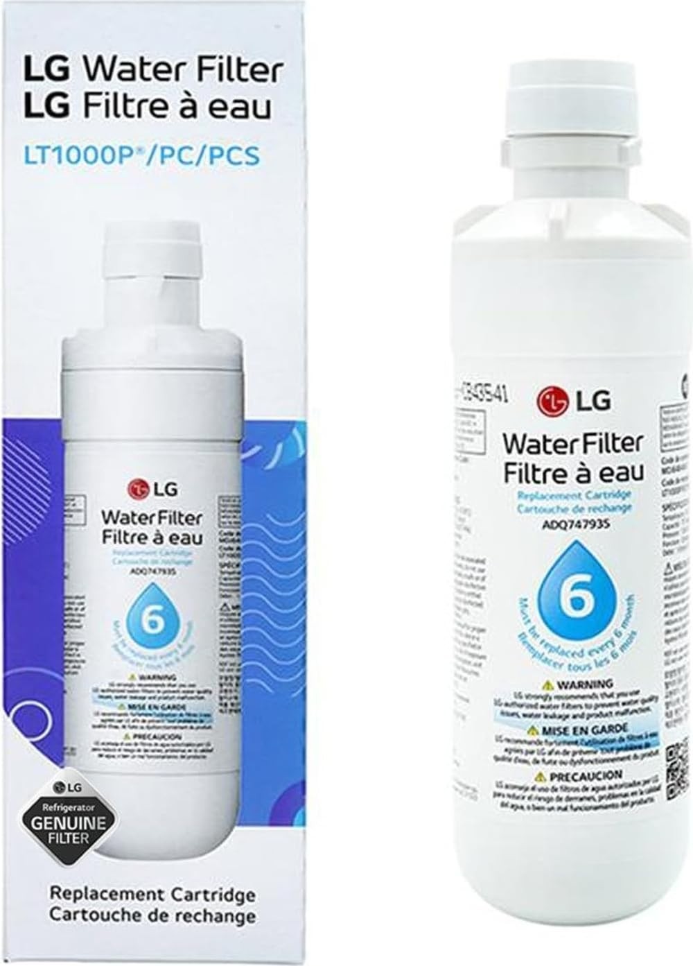 Genuine OEM LG Water Ice Filter Replacement Cartridge LT1000P/PC/PCS NEW Sealed