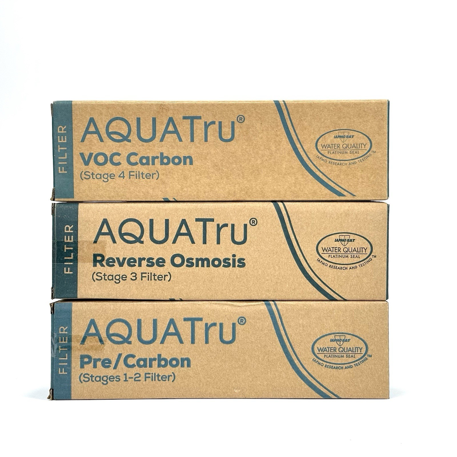 3 PACK – Aquatru Replacement water Filters Countertop Reverse Osmosis stages 1-4