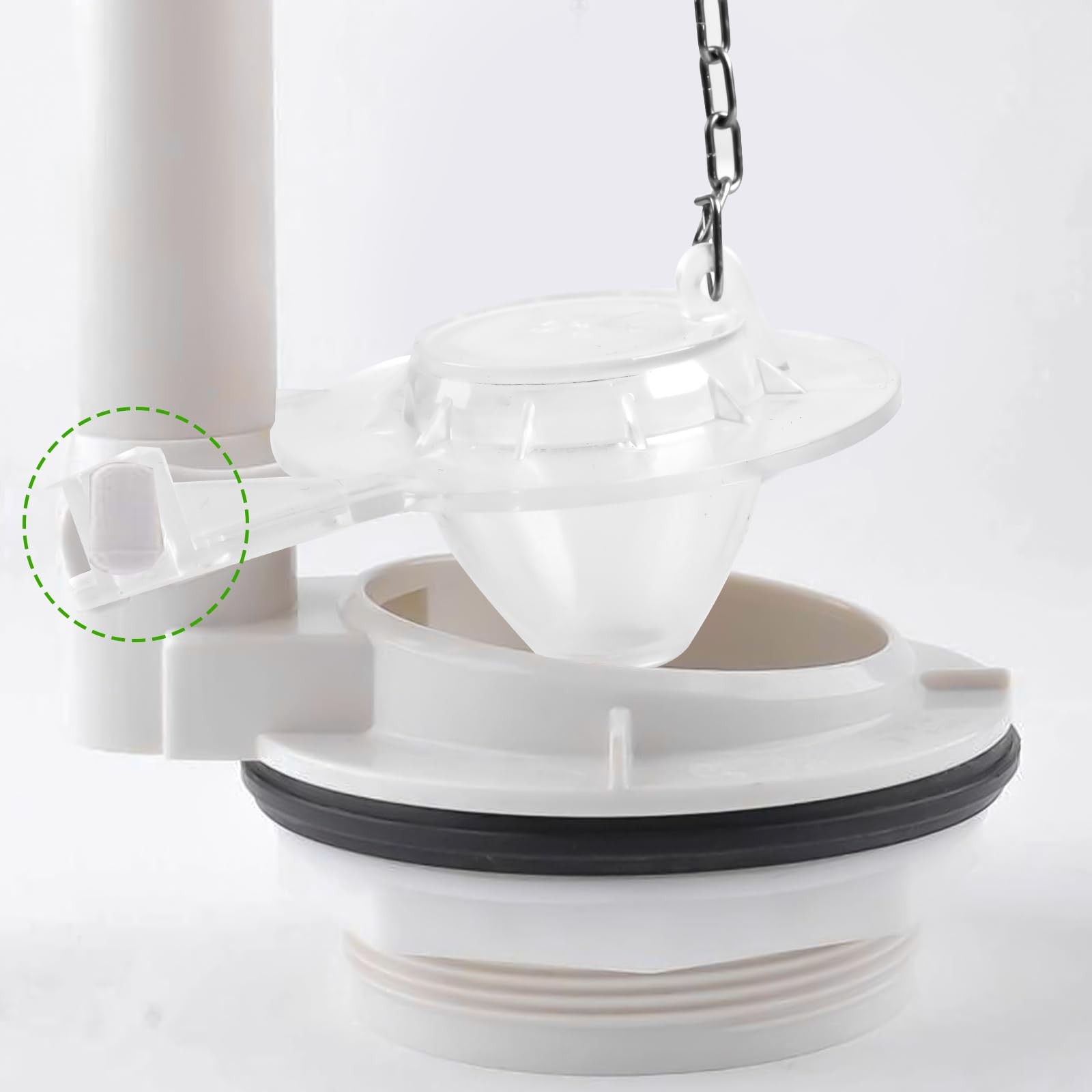 Toilet Flapper Replacement Kit 2 Inch, Long Lasting Silicone Universal Flappe…