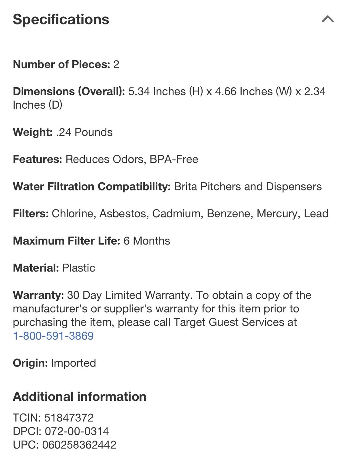 BRITA Elite Replacement Filters 2 Filters