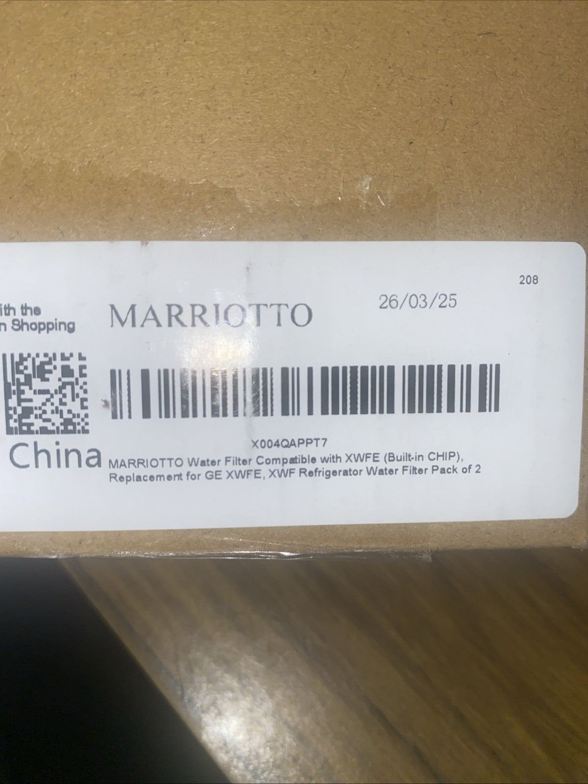 (2 pack) MARRIOTTO MR9-N Refrigerator Water Filter with Chip Fits GE XWFE, XWF