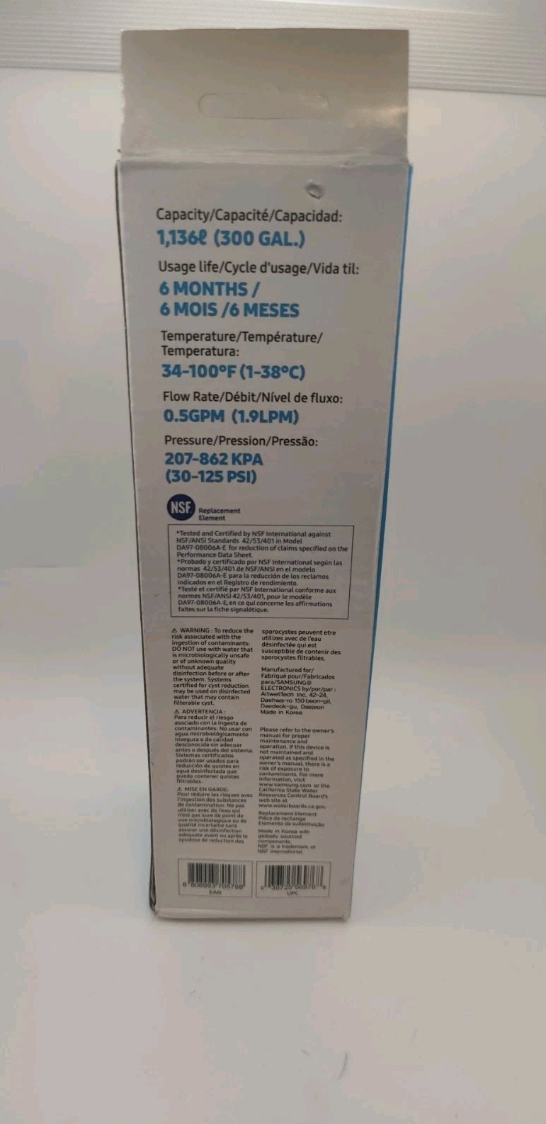 SAMSUNG Genuine Filter for Refrigerator Water and Ice, HAF-CIN/EXP, 1 Pack