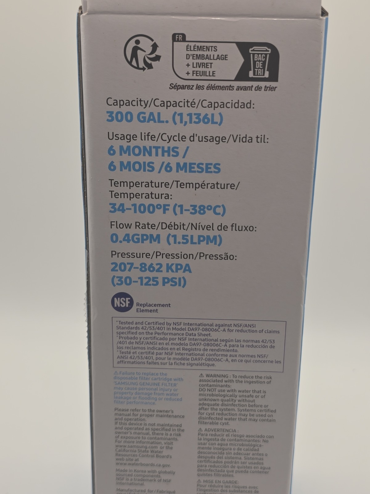 Samsung HAF-QIN/EXP Genuine Refrigerator Water Filter, Reduces 99% of Harmful…