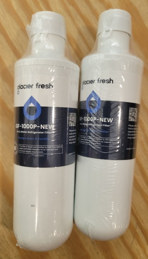 2 PACK Glacier Fresh Refrigerator Water Filter GF-1000P for LT1000PC ADQ747935