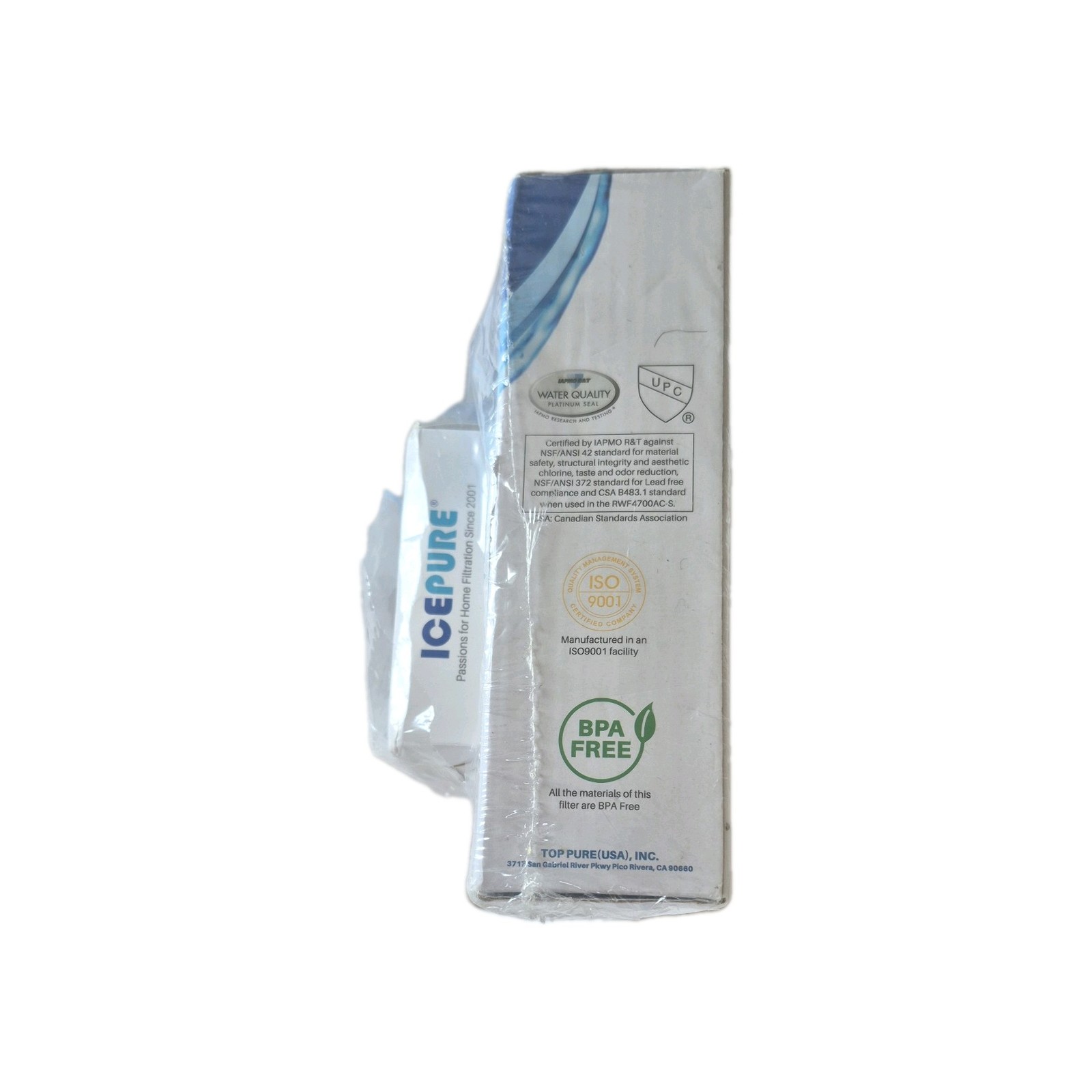 Ice Pure Refrigerator Filter, RWF4700AC, 3 Pack, for LG LT1000P and other models