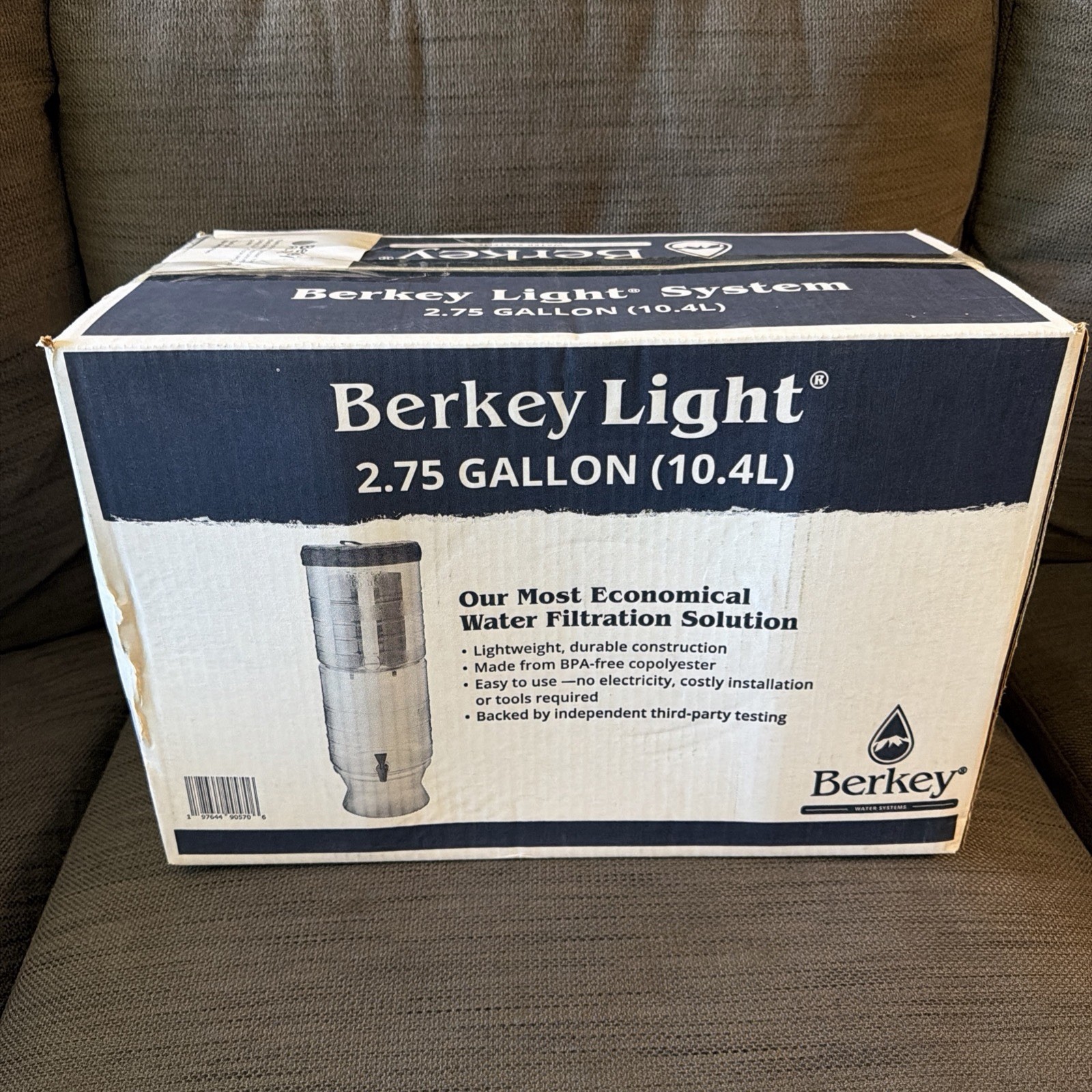 Berkey Light Water Filtration System W/2 Black Filter Elements 2.75 Gallon