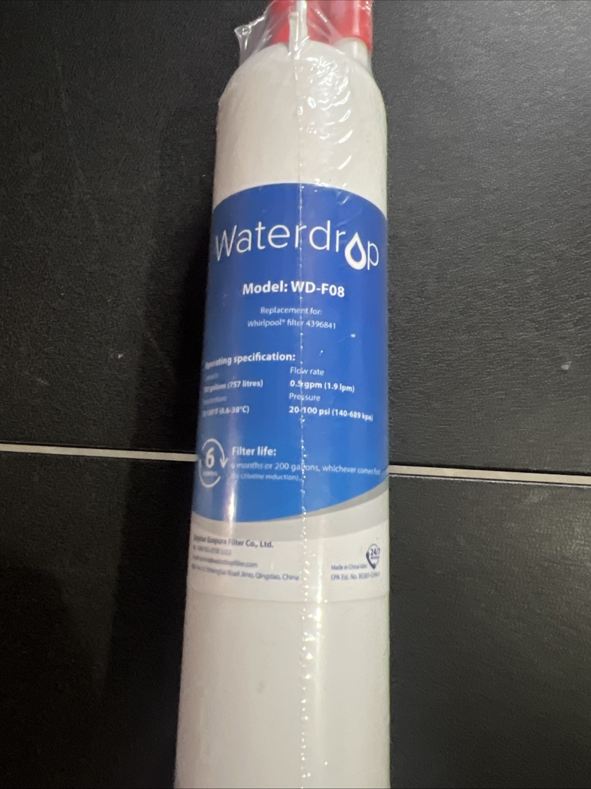Waterdrop WD-F08 Refrigerator Water Filter, Fits Kenmore® 46-9083, 46-90309