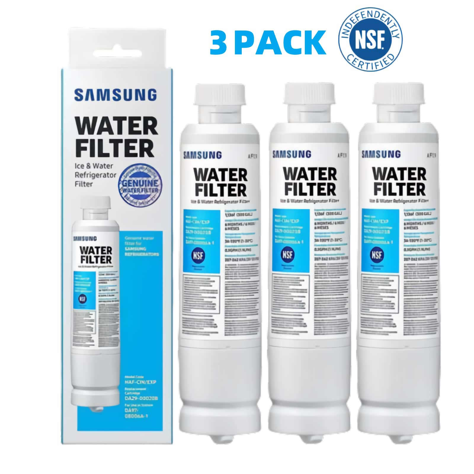 4packs New Genuine Samsung DA29-00020B HAF-CIN/EXP Refrigerator Water Filter