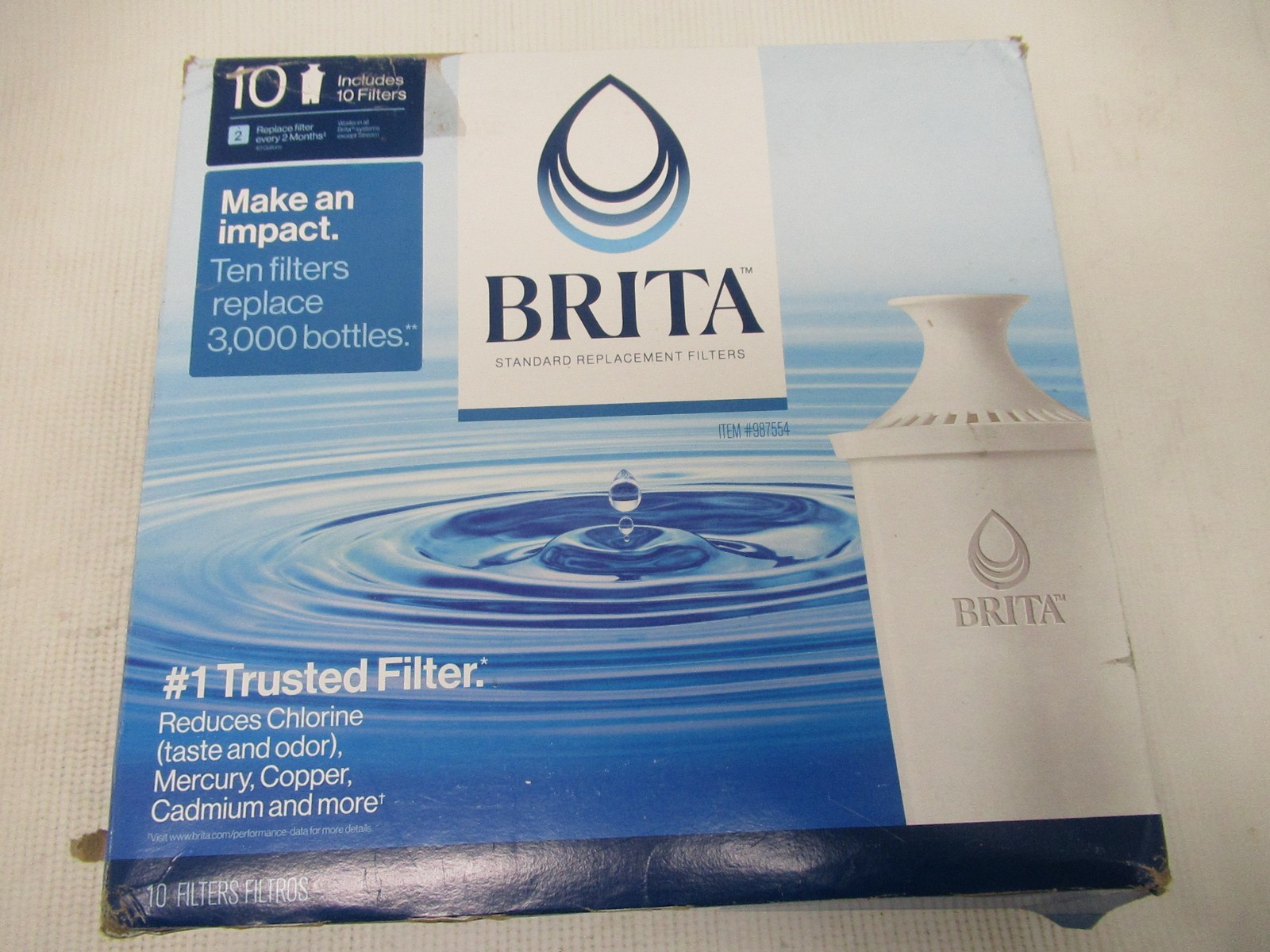 Brita Replacement Water Filters for Brita® Pour-Through Pitchers White 10-pack