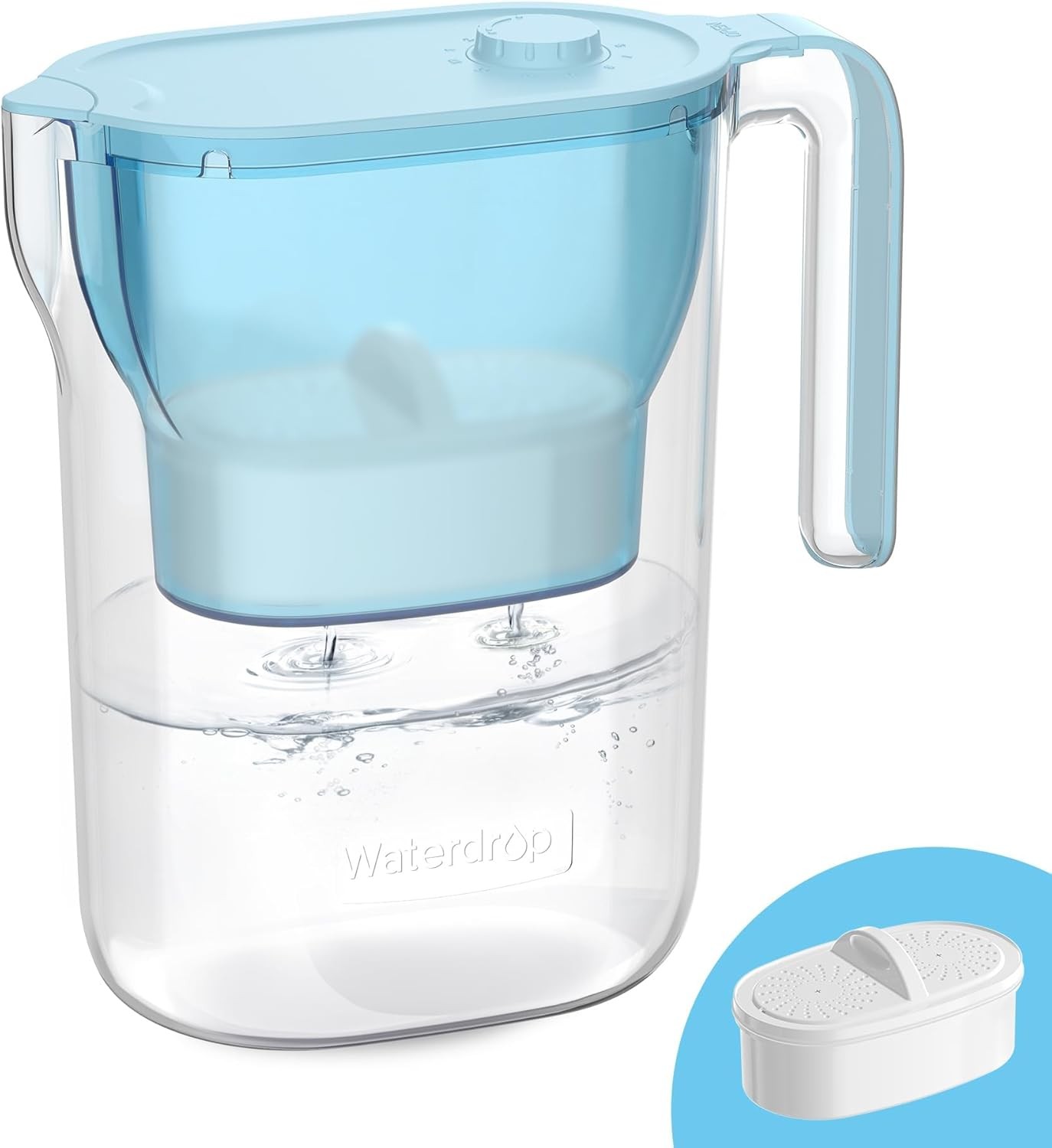 PT-05B-L Water Filter Pitcher, 7-Cup, NSF Certified, 200-Gallon
