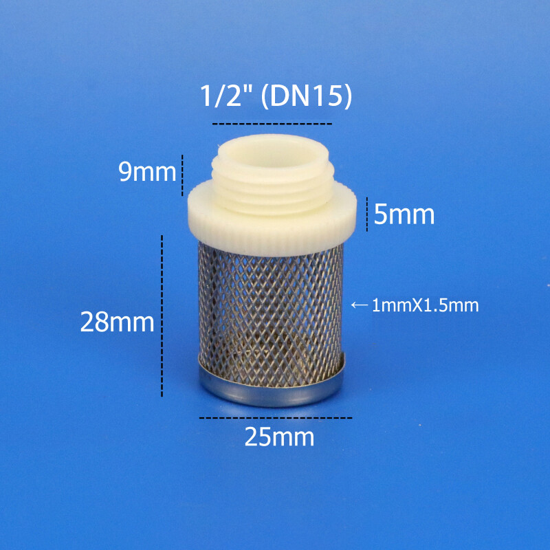 Strainer-Suction and Sump Filter, Stainless Steel Mesh Male Thread 1/2″ to 4″