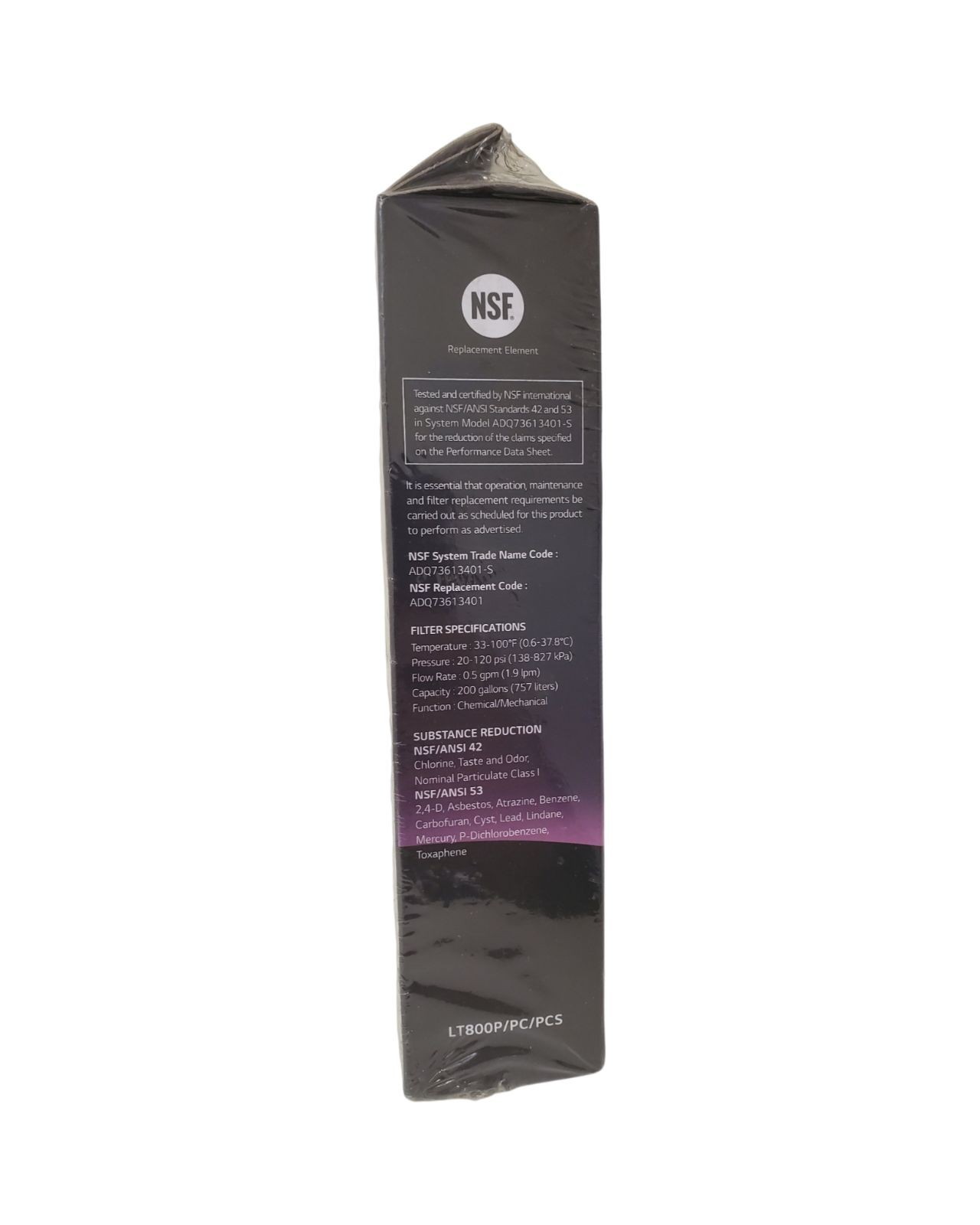 New Sealed Original LG Fridge Water Filter LT800P ADQ73613401