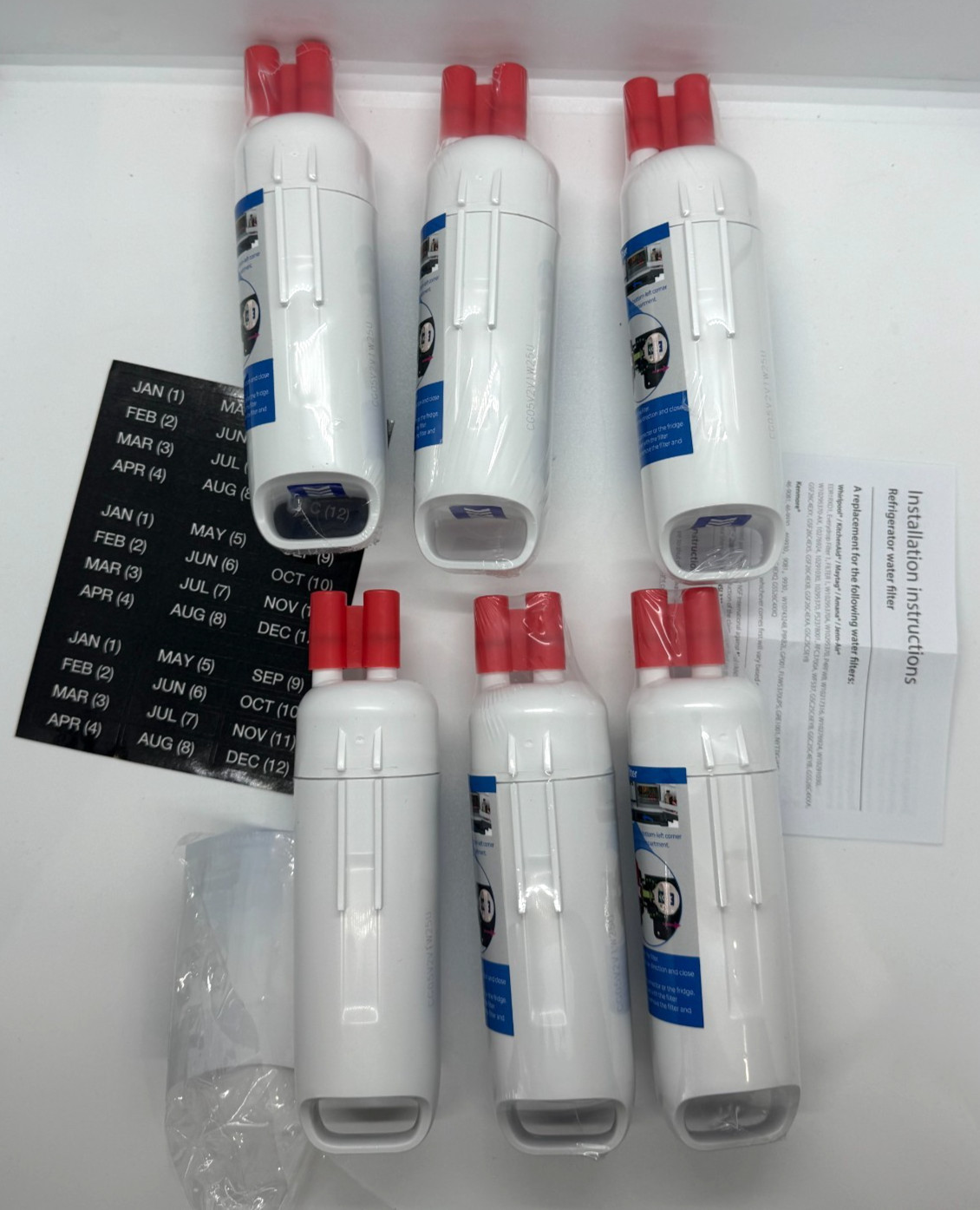 Waterdrop Refrigerator WD-F38 Filter, 6 Pack New Sealed