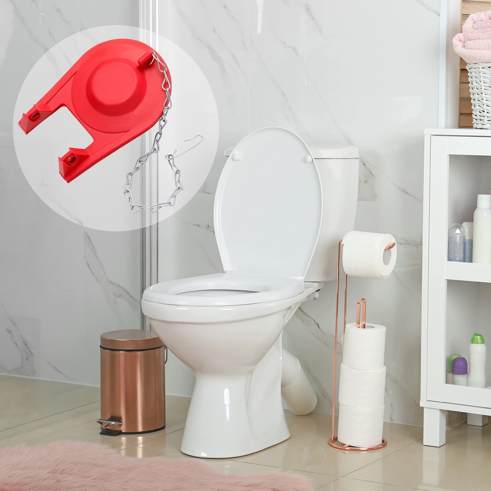 15 Pcs 2 Inch Toilet Flapper Replacement Kit Universal Toilet Plug Flapper wi…