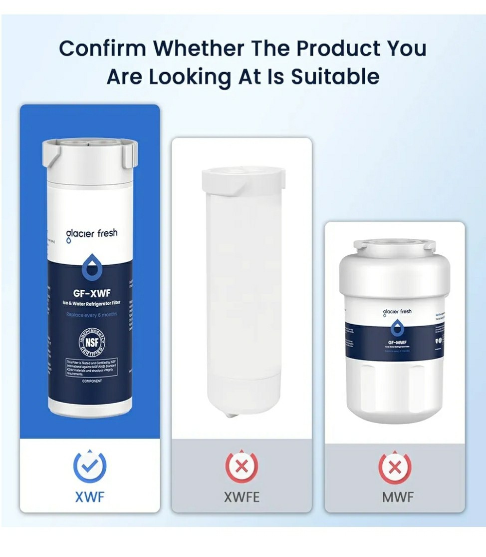 XWF Replacement for GE XWF Refrigerator Water Filter Pack of 3 (Not XWFE UNLESS)