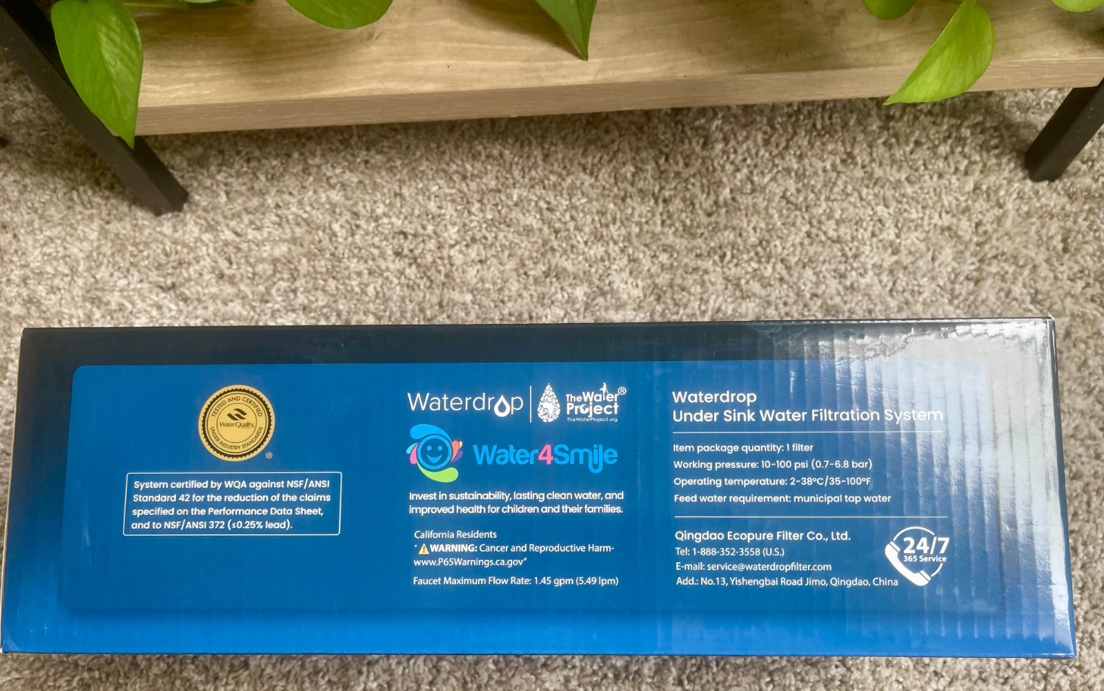 Waterdrop 10UA Under Sink Water Filter System New In Box NSF Certified