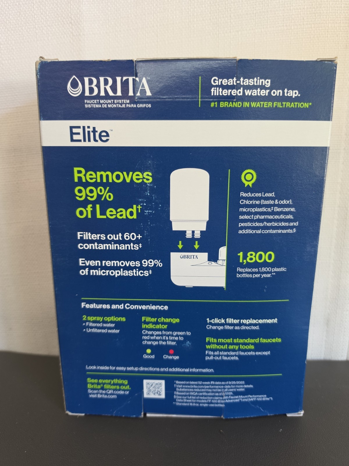 NEW BRITA Faucet Elite Chrome Replacement Filter Remove 99% of Lead