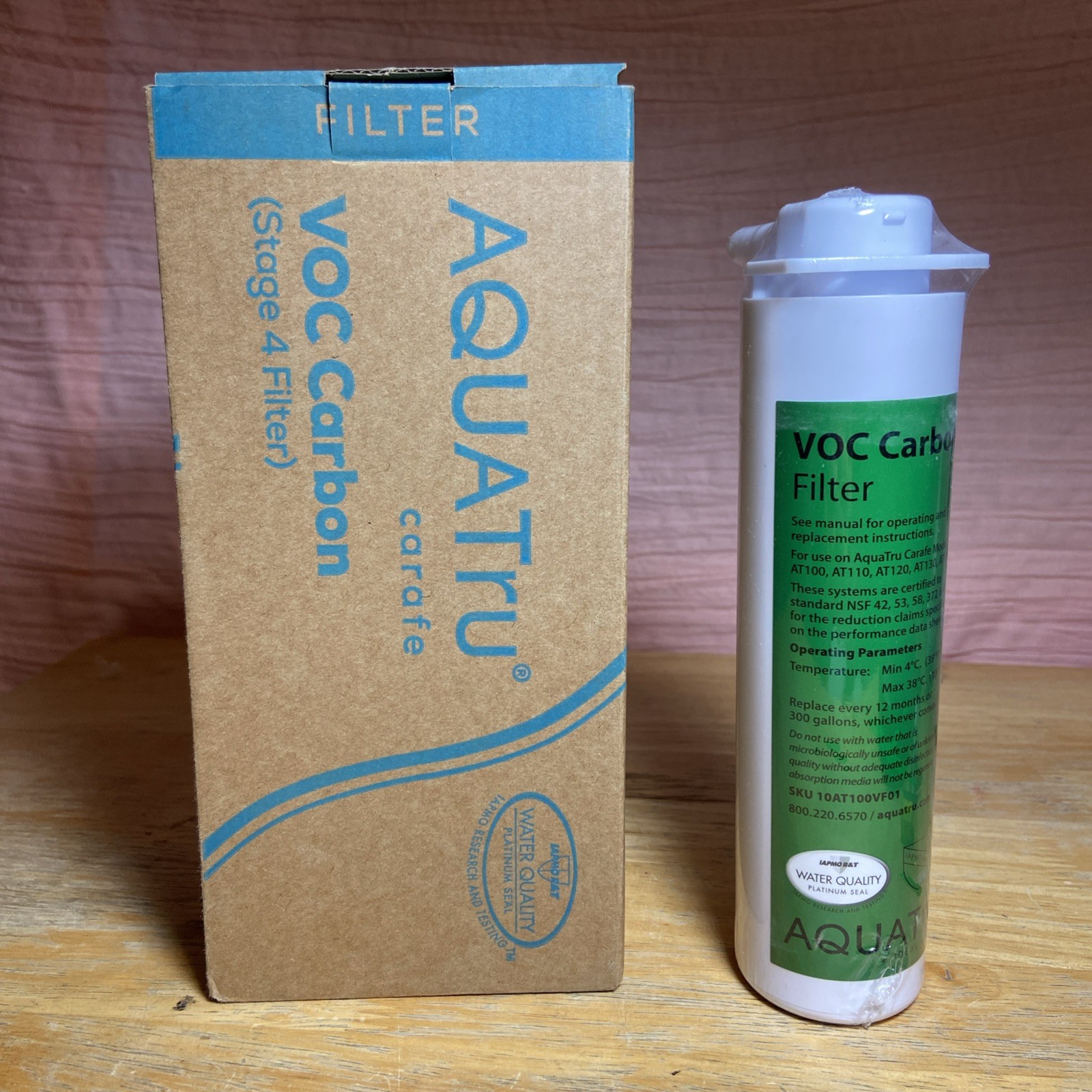 Open Box – AquaTru Carafe VOC Carbon Stage 4 Sealed Filter, SKU 10AT100VF01