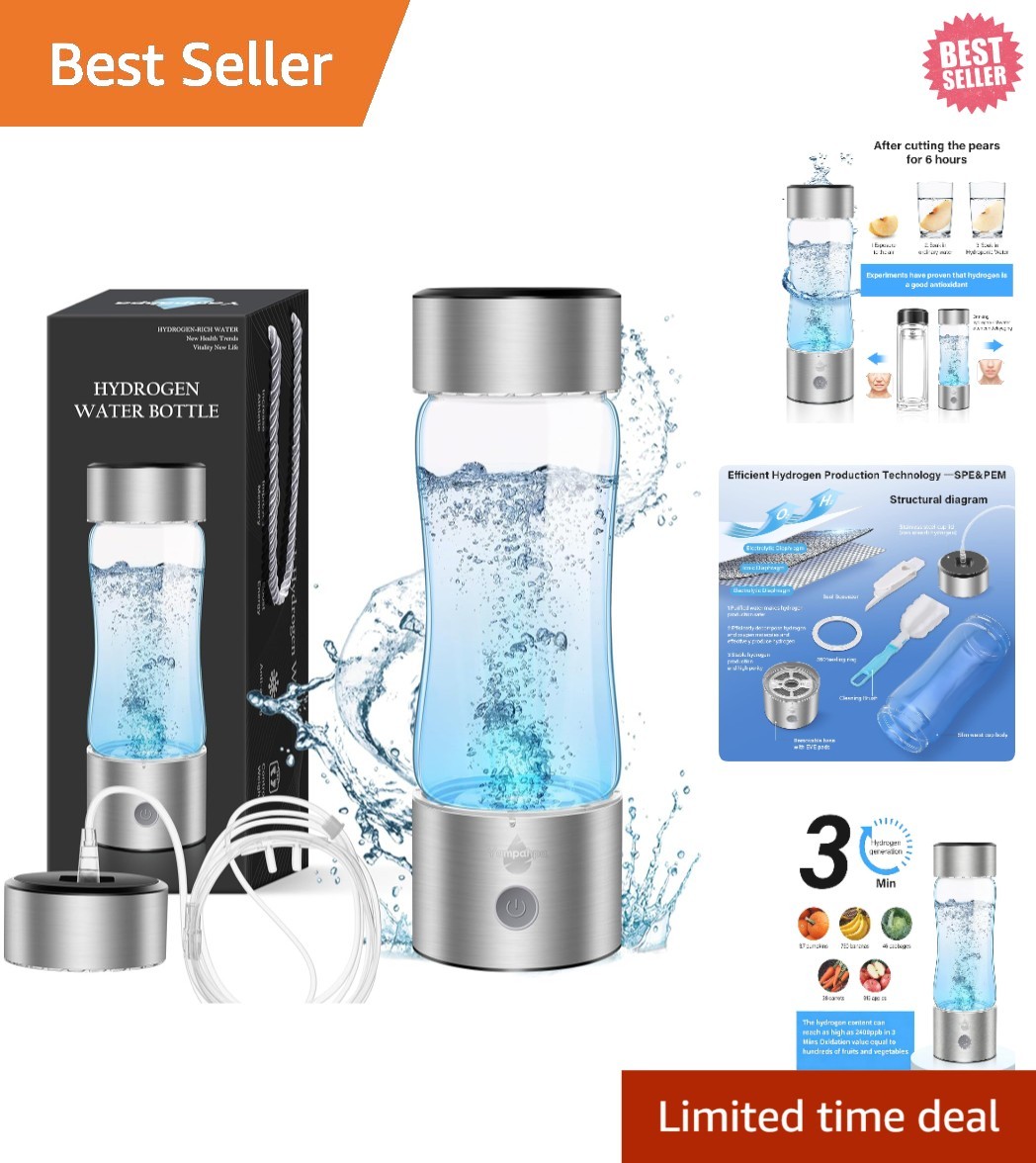 2026 Upgraded Hydrogen Water Bottle, 2400 Hydrogen Water Bottle Generator, Hy…