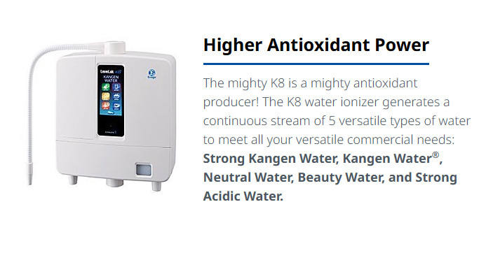 Enagic LeveLuk K8 KANGEN WATER Alkaline Filtration Ionizer Machine