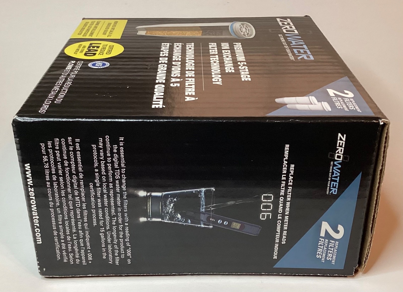 NOB ZEROWATER PREMIUM 5-STAGE ION EXCHANGE FILTER TECHNOLOGY 2-PACK SEALED