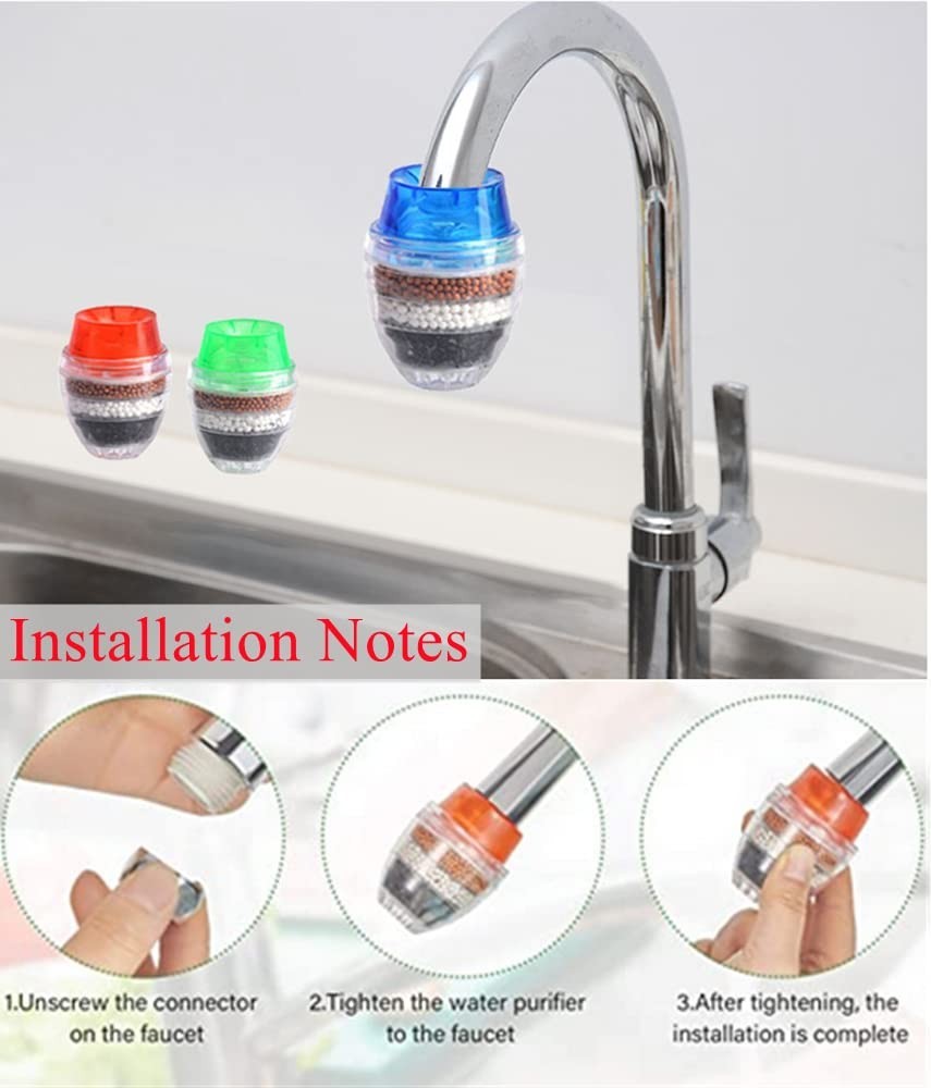 3 Pack Faucet Mount Filters,Faucet Water Filter Purifier Kitchen Tap Filtration