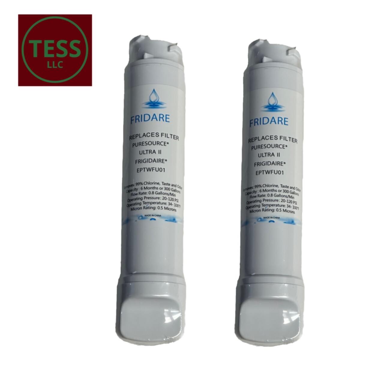 2 Pieces Replaces Filter Pure source Ultra II Frigidaire EPTWFU01, 300 Gallons
