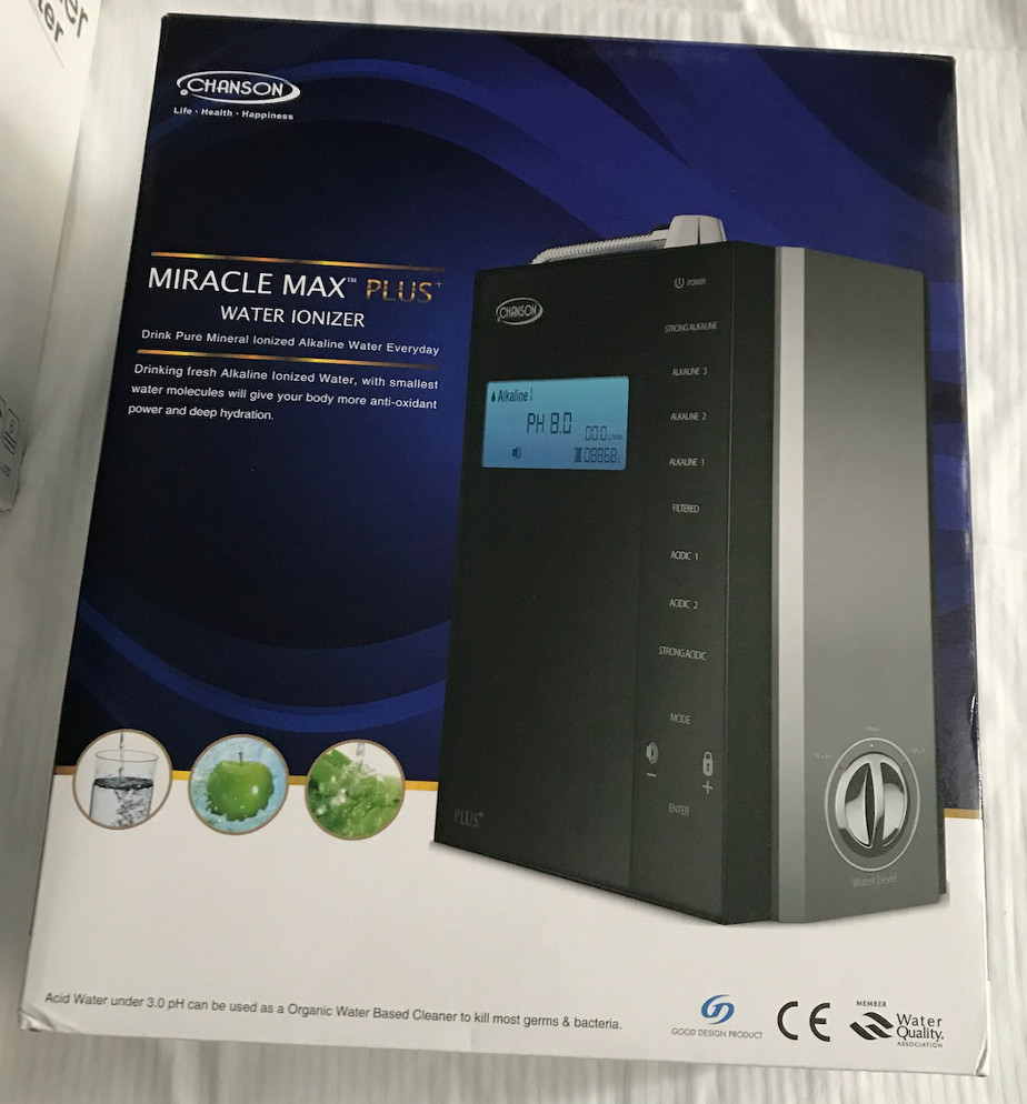 NEW Chanson Miracle MAX Plus, Black Counter Top Water Ionizer Mineral Filtration